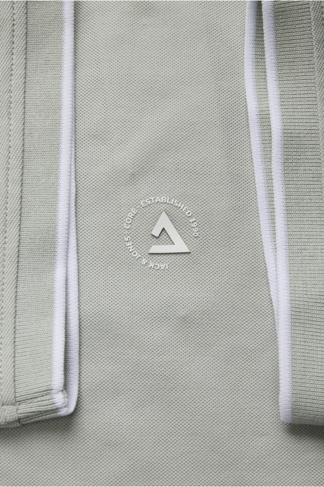 JCOHASS LOGO POLO SS SMU 12279905 AQUA GRAY